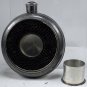 Soppil Wolff Silver Plated Flask w Removable Center round retro steam punk