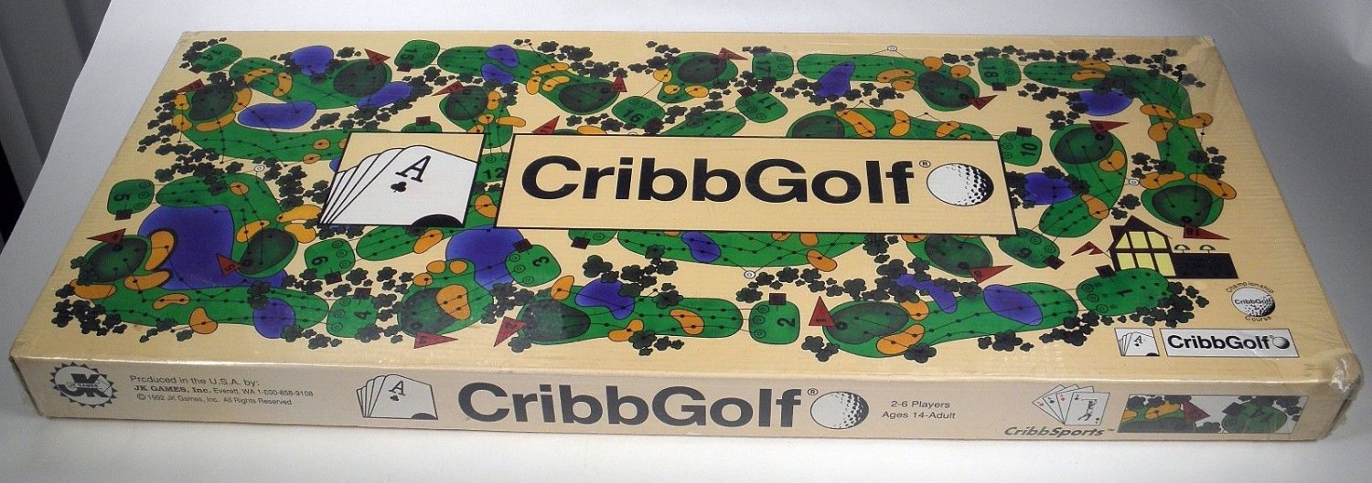 Golf Cribbage Board Games 1992 JK Games Inc. Made In The USA Cribb Toy co