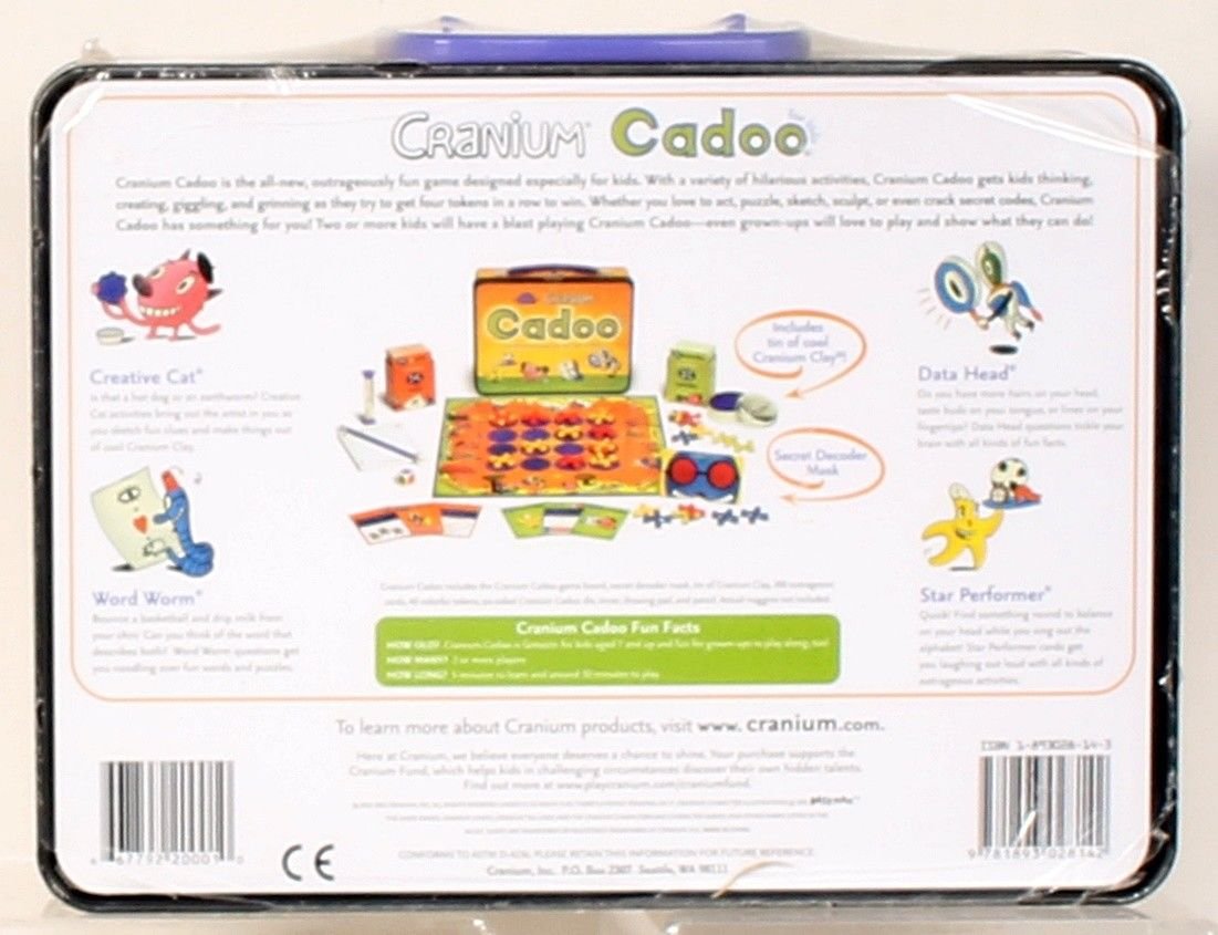 Cranium Cadoo Lunchbox Tin Edition Board Games new sealed thinking game