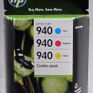 GENUINE HP 940 Cyan, Magenta, Yellow COMBO PACK exp 2013 new sealed
