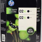 HP 02XL Black Ink Cartridge Twin Pack  Expired APR 2014
