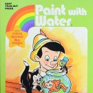 Vintage Fairy Tales Paint With Water Golden Activity Book Walt Disney 1984 new