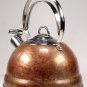 Palm Restaurant 2.8 Quart Copper Stainless Steel Whistling Tea Kettle Pot