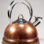 Palm Restaurant 2.8 Quart Copper Stainless Steel Whistling Tea Kettle Pot