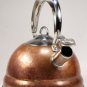 Palm Restaurant 2.8 Quart Copper Stainless Steel Whistling Tea Kettle Pot