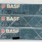 NEW BASF 3 Pack T-120 Extra Quality Factory Sealed Blank VHS Video Tapes