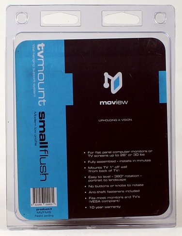 Moview Move Your View- Flush Mount For TVs & Flat Monitors Up To 30 lbs