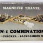 travel chess set and backgammon game Magnetic vintage