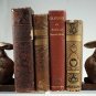 Rabbit Bookends classic retro pair Bunnies book end