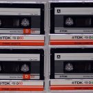 TDK Tapes Vintage set of 4 new/unused retro 80's era D60 D90