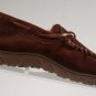 CHAPS Genuine Suede Leather Brown Moccasin Slippers MEN sz L (9.5-10.5) Shoes