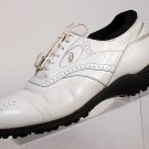 Asics JAPAN Golf Shoes OXFORD white leather MENS 25.0 EEEE US Size 8 1/2 wide