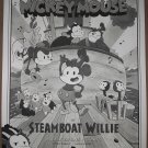JJ Harrison Steamboat Willie VARIANT Print Poster Mickey Mouse Walt Disney Mondo