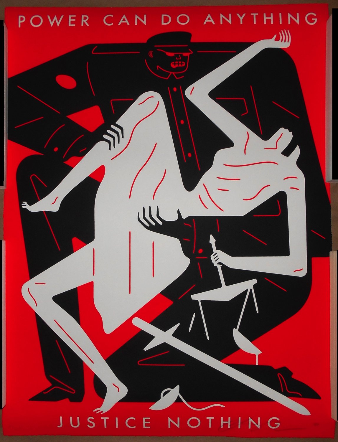 Cleon Peterson #1/125 Power Can Do Anything Justice Nothing Red Print Poster S/N