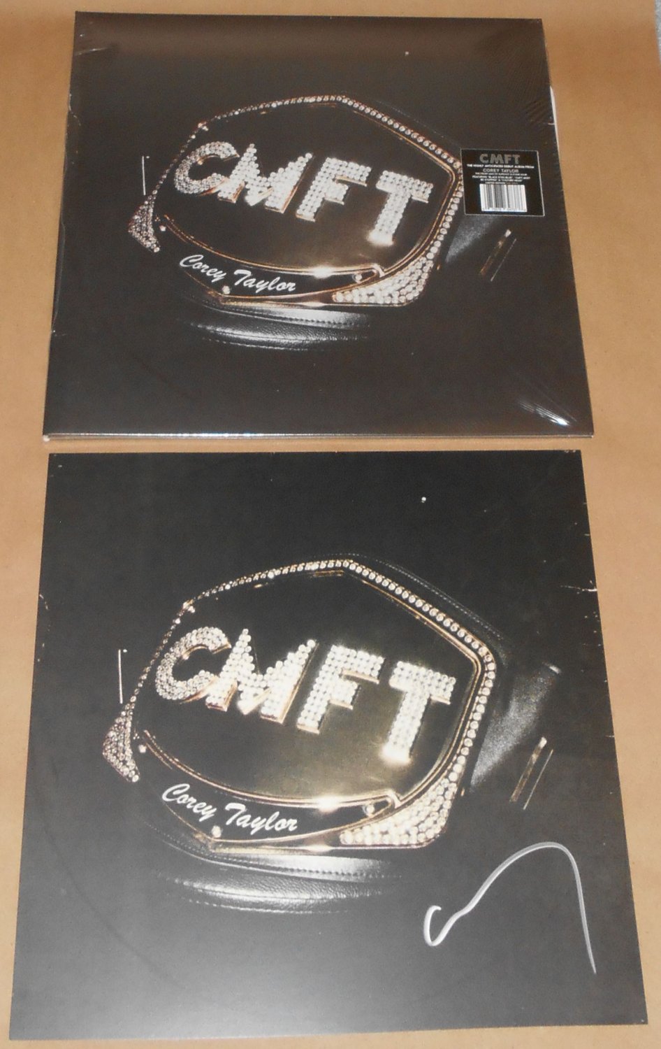 HAND-SIGNED Corey Taylor CMFT Tan Vinyl LP Autographed Slipknot Stone Sour LTD