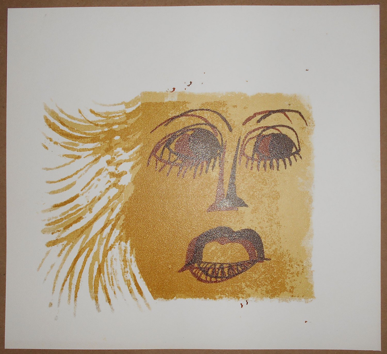 David Weidman Femme, Gold Face Screen Print Silkscreen Poster PARTIAL ON BACK