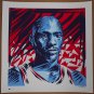 Naturel 3 Peat Three Print SET Michael Jordan Pippen Rodman Giclee Poster Signed