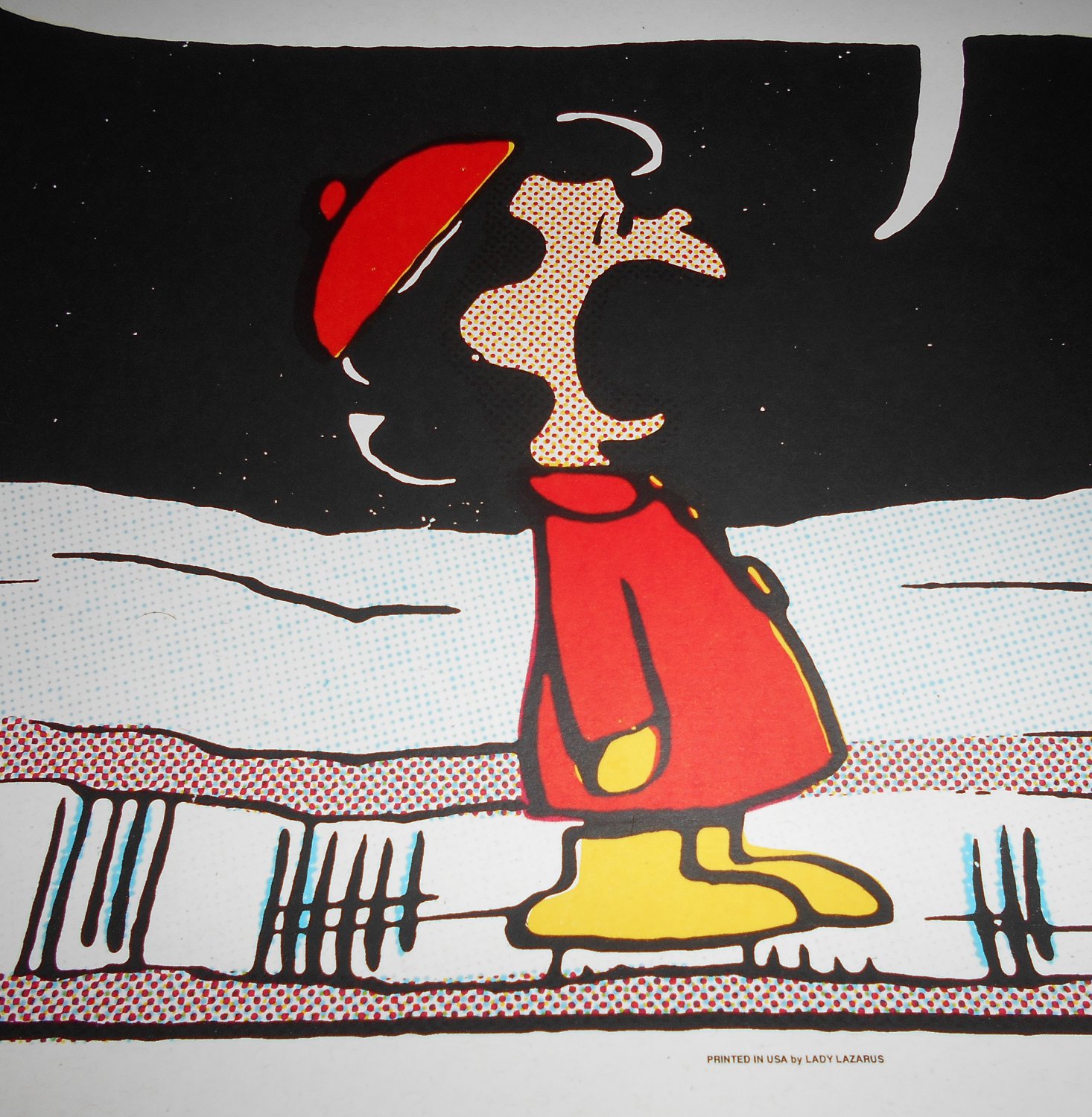 Charles Schulz Peanuts Merry Christmas You Blockhead Lucy Screen Print