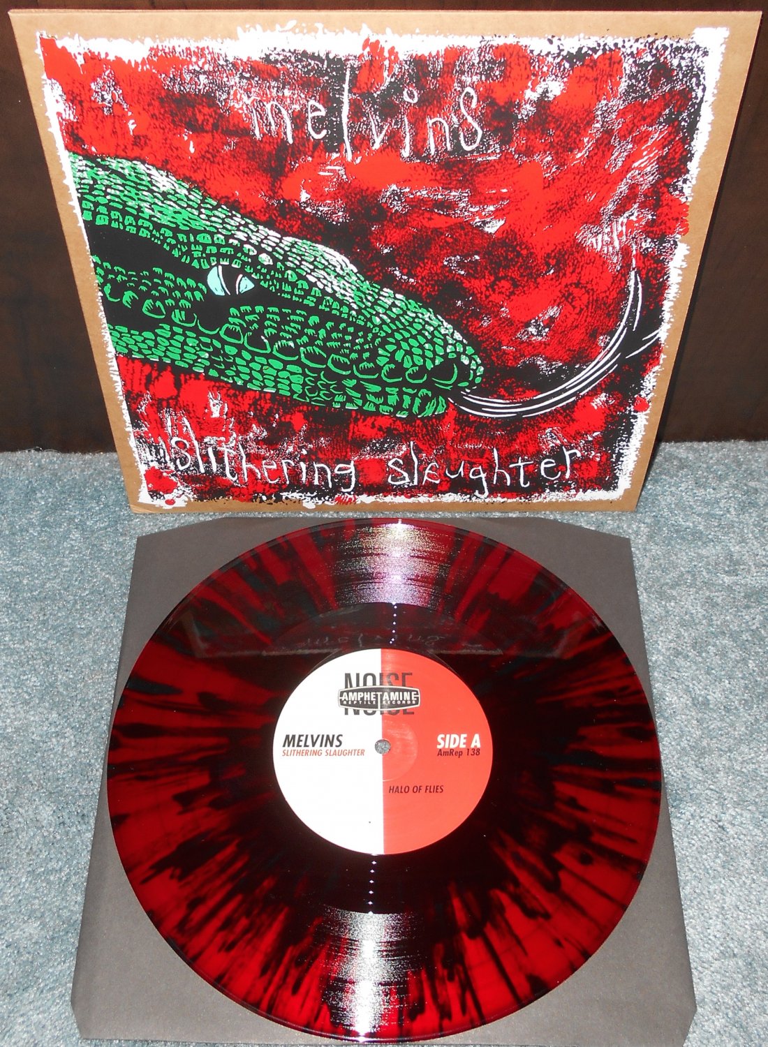 Melvins Slithering Slaughter Splatter Edition Vinyl 10" EP Alice Cooper LP Red