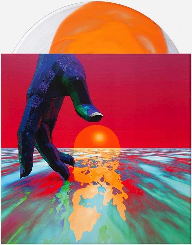 SIGNED Death's Dynamic Shroud Virtual Utopia Experience Orange Cloud Vinyl LP