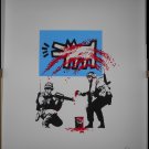 Jeff Gillette Art In Action Keith Haring Giclee Print Signed /100 Banksy Soldier