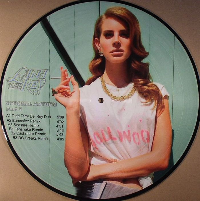 Lana Del Rey National Anthem Pt 2 12 Vinyl Picture Disc Single Remix