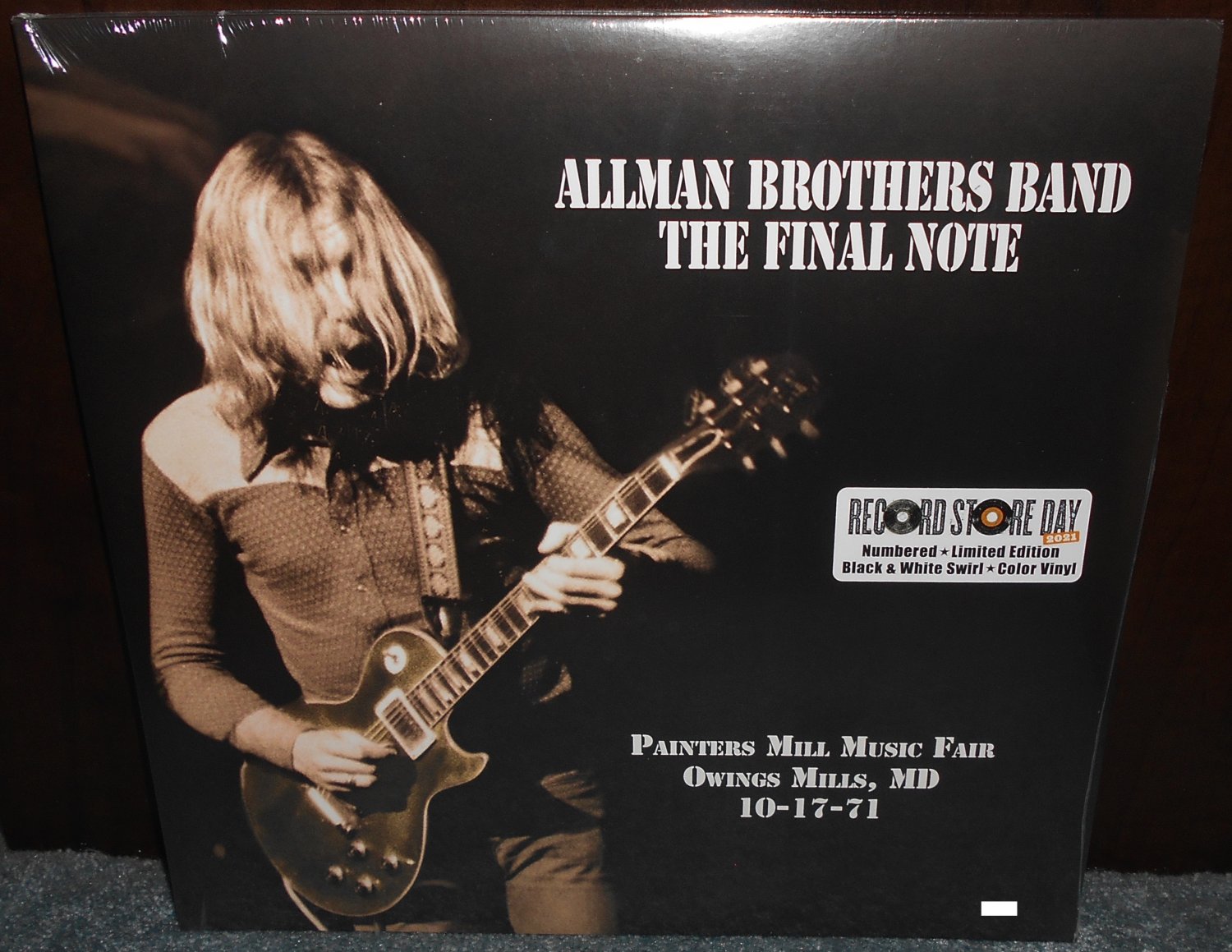 Allman Brothers Band The Final Note 2-LP Black White Swirl Vinyl RSD 2021 SEALED