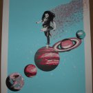 Ubik Hopscotch Screen Print Signed BLUE VARIANT #/45 Poster Planets Space Child