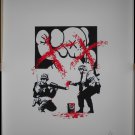 Jeff Gillette Art In Action Kaws Giclee Print Signed /100 Banksy CND Soldiers
