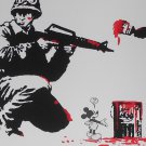 Jeff Gillette Art In Action Blek Le Rat I 1 HAND EMBELLISHED Giclee Print Banksy