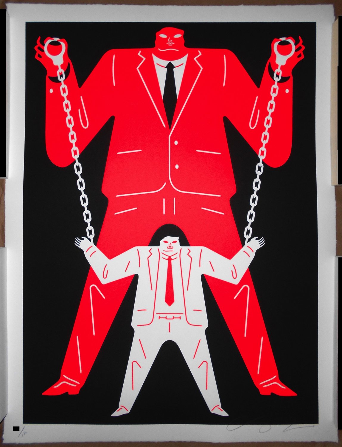 Cleon Peterson Little Man Big Man Mueller Donald Trump Red Signed Print Poster