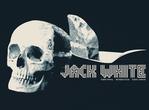 JACK WHITE 2012 Dublin Ireland Jay Shaw Poster Print Stripes Third Man Records