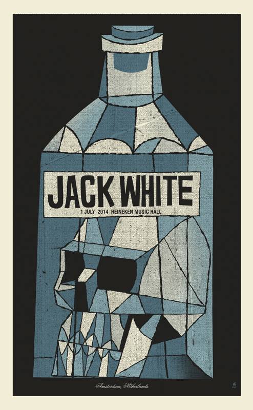 Jack White Amsterdam 2014 Poster Screen Print Methane Signed Third Man Stripes
