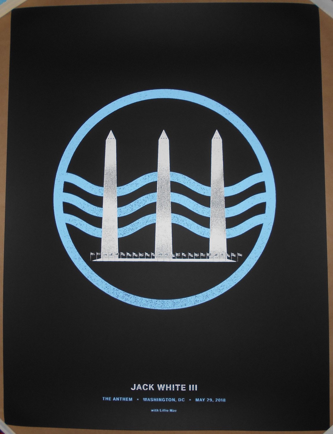 Jack White Stripes 2018 Washington DC Monument Print Poster Matthew Jacobson N1
