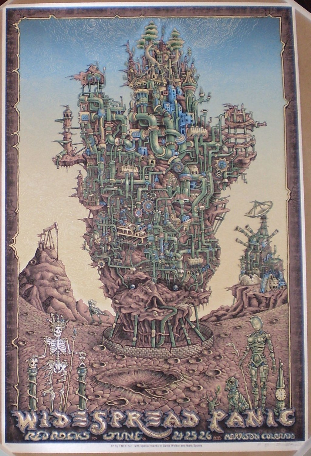 Widespread Panic 2016 Red Rocks Morrison CO Print Poster EMEK Signed #d +BONUS