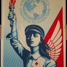 Shepard Fairey Angel Of Hope And Strength Screen Print Signed Poster OBEY #/550