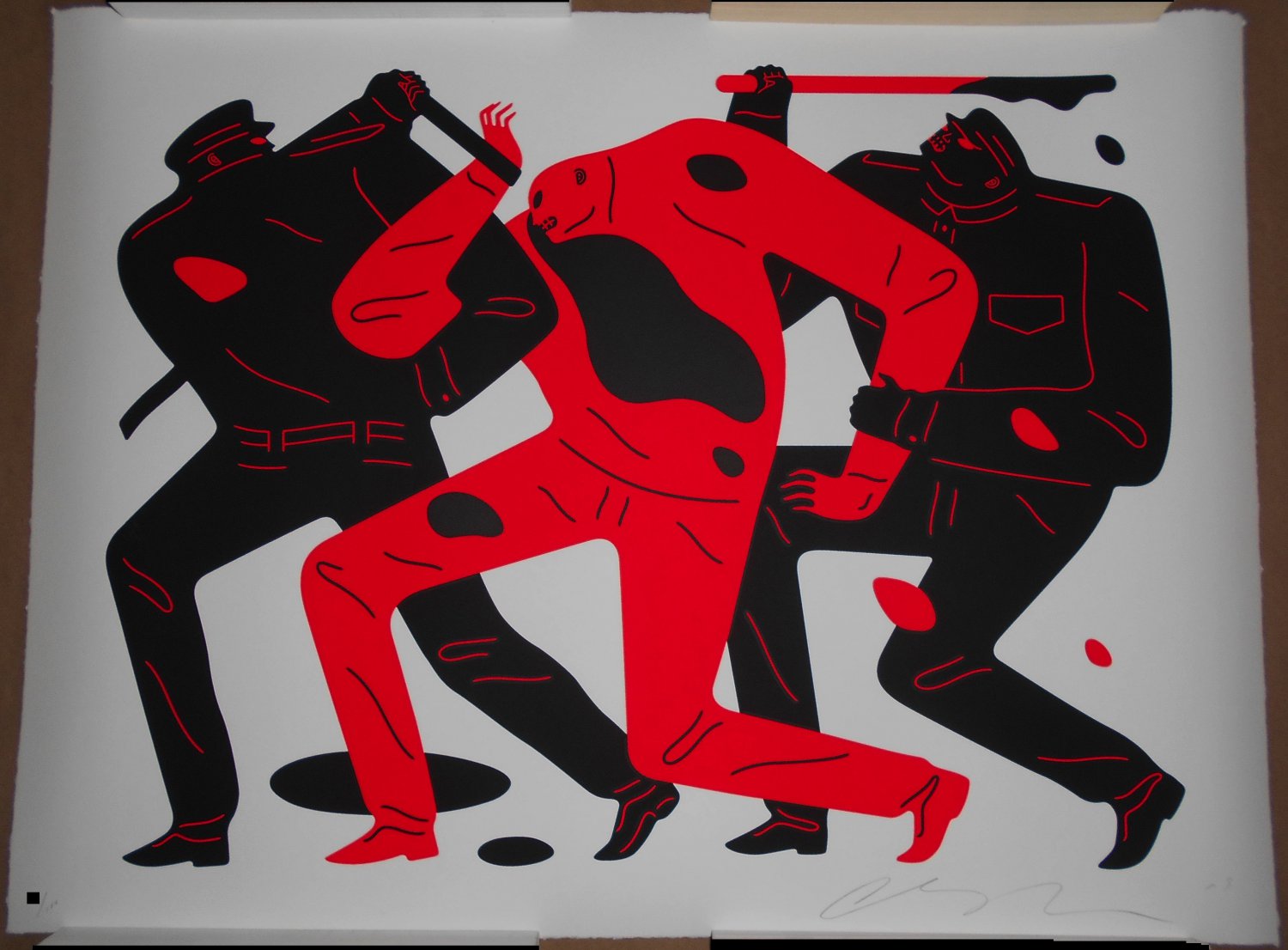 Cleon Peterson The Disappeared White Screen Print Signed Numbered 100 Poster Art