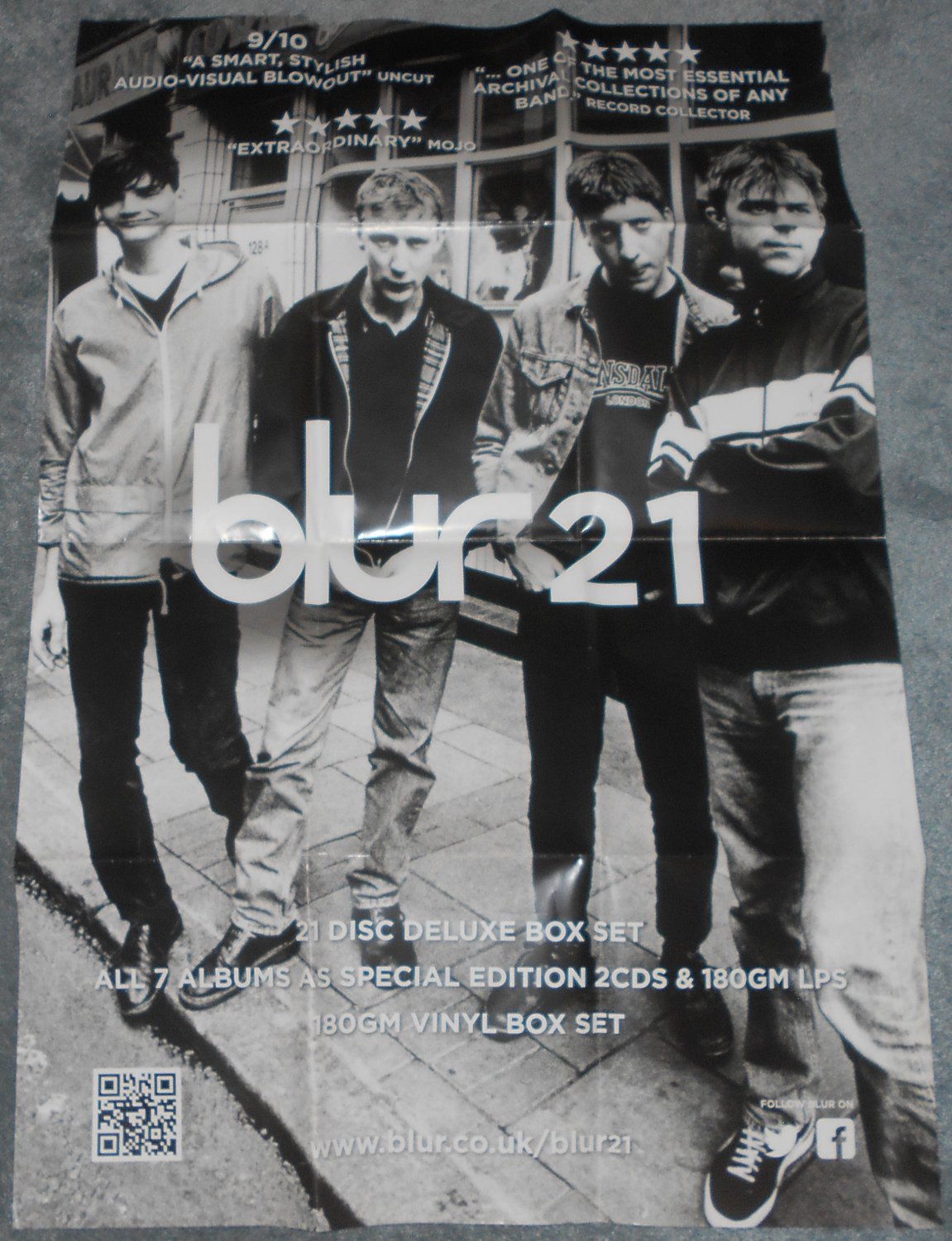 Blur 21 2-Sided Promo Poster For CD Vinyl LP Box Set Twenty-One Gorillaz 20"x30"