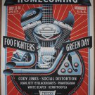 Harley-Davidson Homecoming Foo Fighters Green Day 2023 Poster DKNG Signed Print