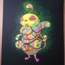 Marq Spusta Squeezums Black Rubber Yellow Face Screen Print Signed + Free Micro