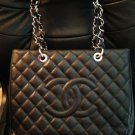 Chanel Large & Rare Shopping Quilted Black Tote Bag