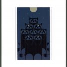 Charley Harper Raccoons, Raccpack, White Matted Litho Print, 22820