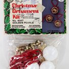 Christmas Ornament Kit, Holiday Industries, Golden Pearls, Sequins, 4047 Makes 3, 23035