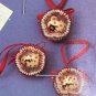 Christmas Ornament Kit, Holiday Industries, Golden Pearls, Sequins, 4047 Makes 3, 23035