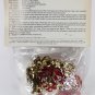 Christmas Ornament Kit, Holiday Industries, Golden Pearls, Sequins, 4047 Makes 3, 23035