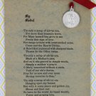 Mater Dolorosa, Ecce Homo Vintage Aluminum Medal On Original Card, F. Koch, Poem, 22719