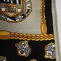 Vera Neumann All Silk Vintage Rectangular Scarf Medallions, Shields, Cords, 18365