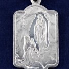 Lourdes Vintage Catholic Medal, 100 Year Anniversary, Unusual Shape, Italy, 22091