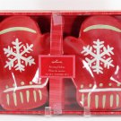 Hallmark Red Mittens Serving Dishes Set, 22975