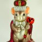 Fitz and Floyd, Charming Tails, King of My Heart, Giant Mouse Glass Ornament, 21791